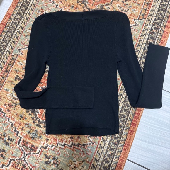 Emory Park Black Long Sleeve Crop Top - Picture 3 of 5